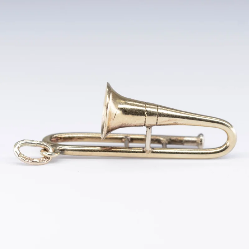 ruby and diamond engagement ring 10k Trombone Charm