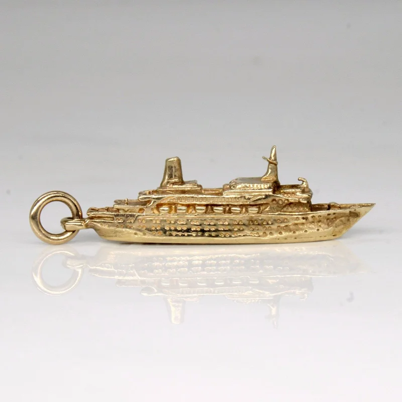 eternity ring for anniversary 10k Yellow Gold 'Sun Princess' Boat Pendant
