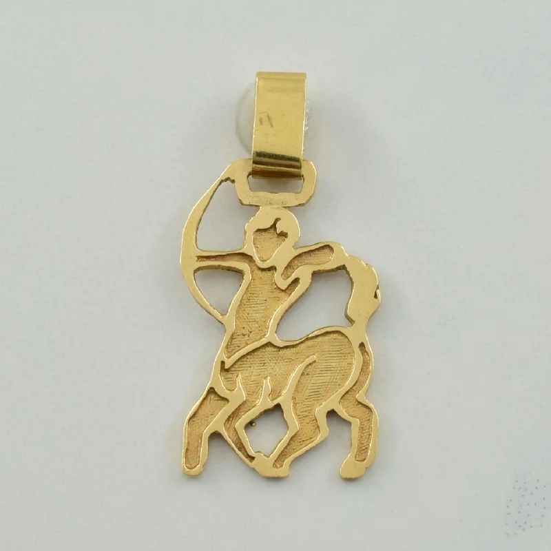 14k Yellow Gold Centaur Pendant |