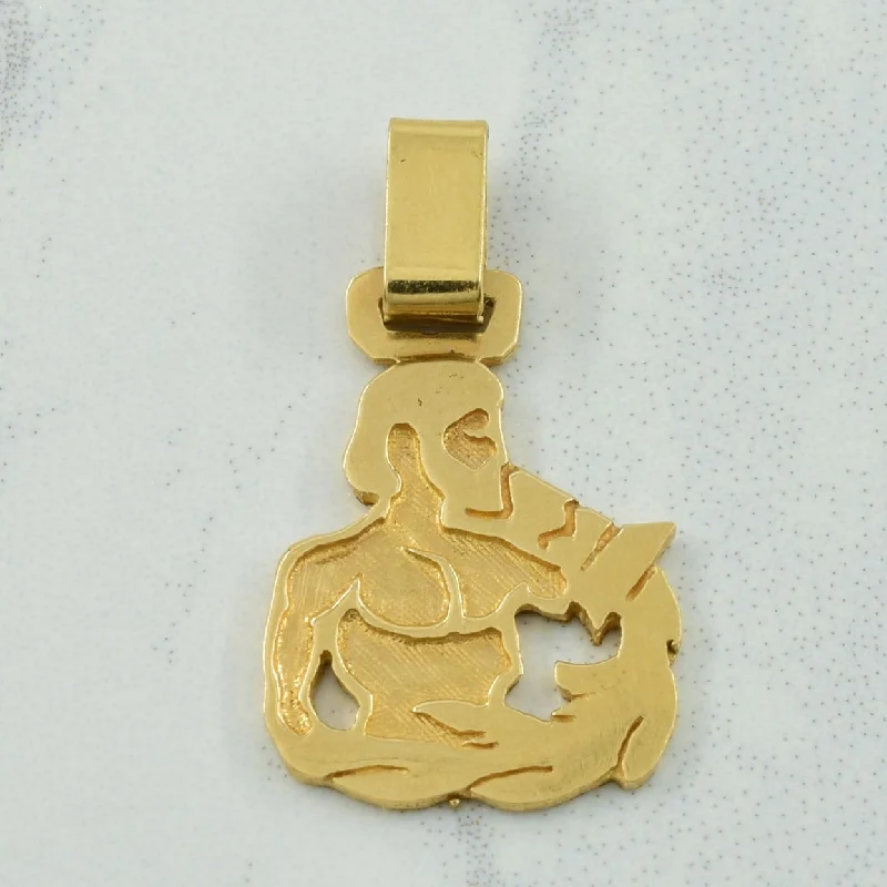 14k Yellow Gold Male Pendant |