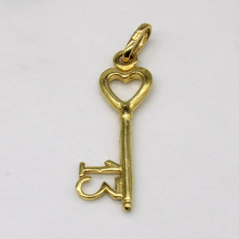 white opal engagement ring 18k Yellow Gold '13' Key Charm