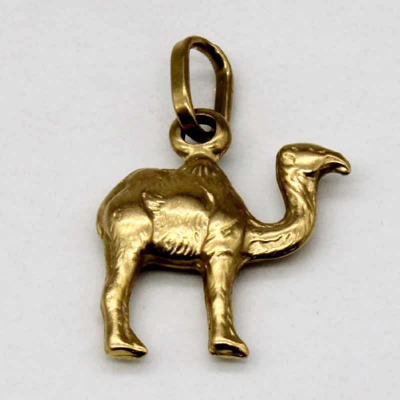 simple crescent moon ring 18k Yellow Gold Camel Charm