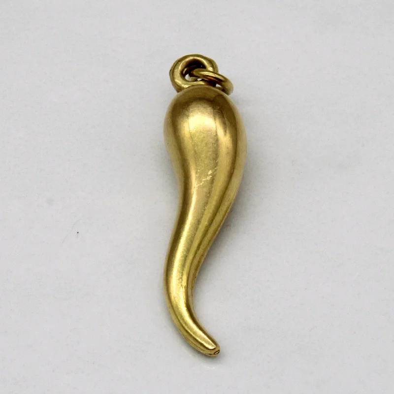 celestial galaxy planet necklace 18k Yellow Gold Cornicello Pendant