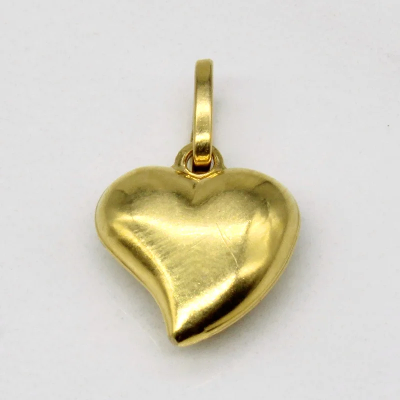 18k Yellow Gold Heart Pendant