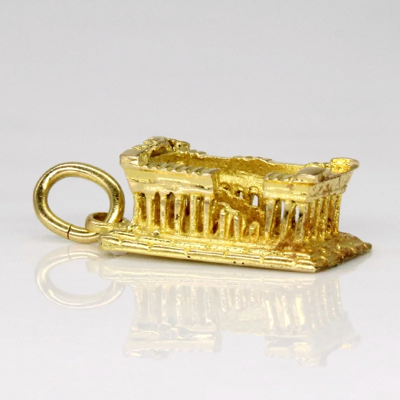 18k Yellow Gold Roman Ruins Charm