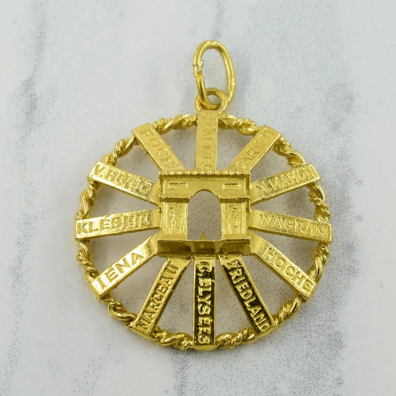 moissanite engagement ring affordable 19k Yellow Gold Charm |