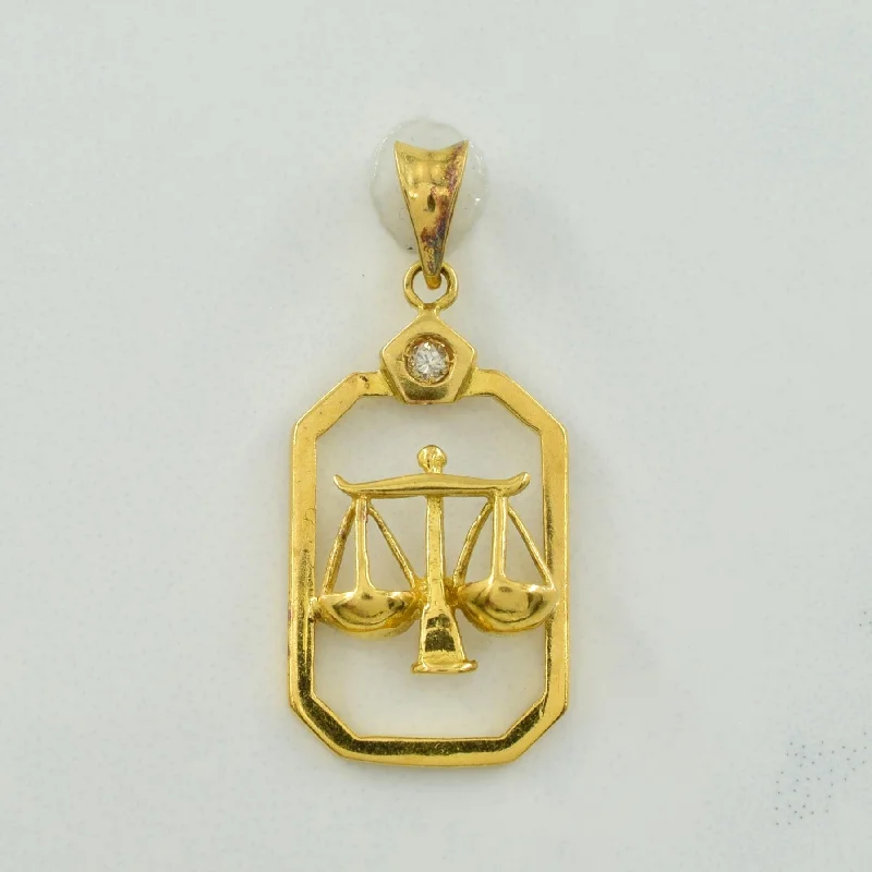 21k Yellow Gold Balance Pendant |