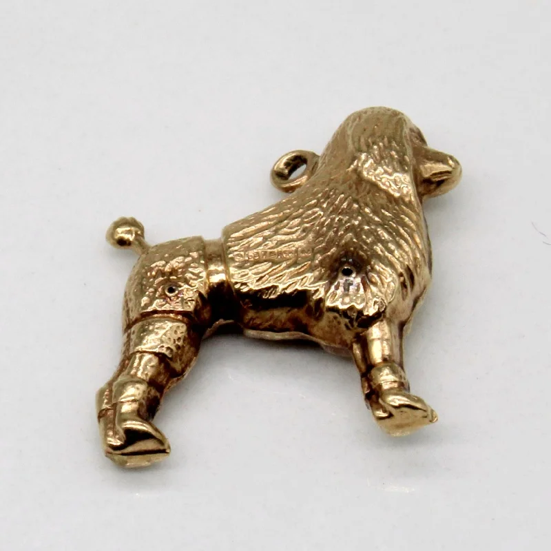 birthstone charm bracelet for mom 9k Yellow Gold Poodle Charm