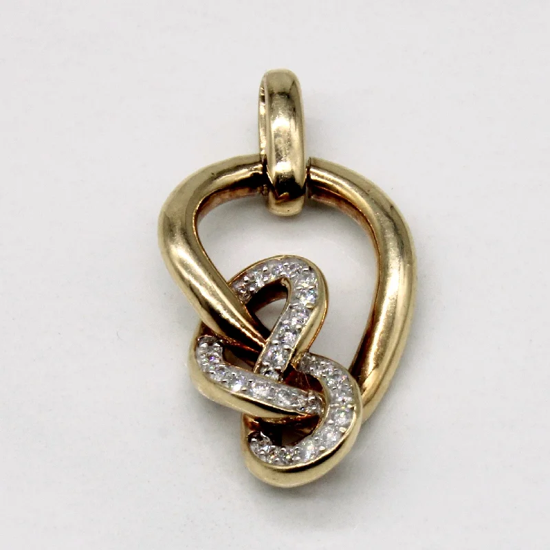 gold and diamond nose stud Abstract Diamond Pendant | 0.13ctw |