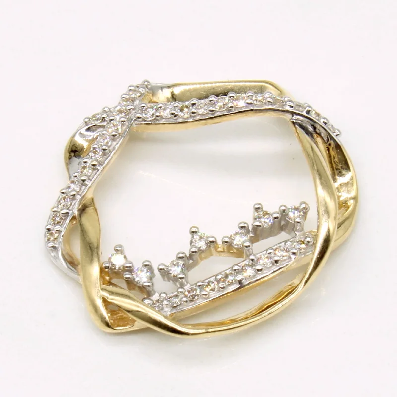 elegant drop earrings wedding Abstract Diamond Pendant | 0.20ctw |