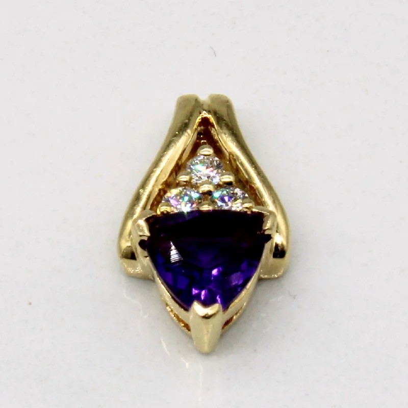 petite diamond promise ring Amethyst & Diamond Pendant | 0.50ct, 0.09ctw |