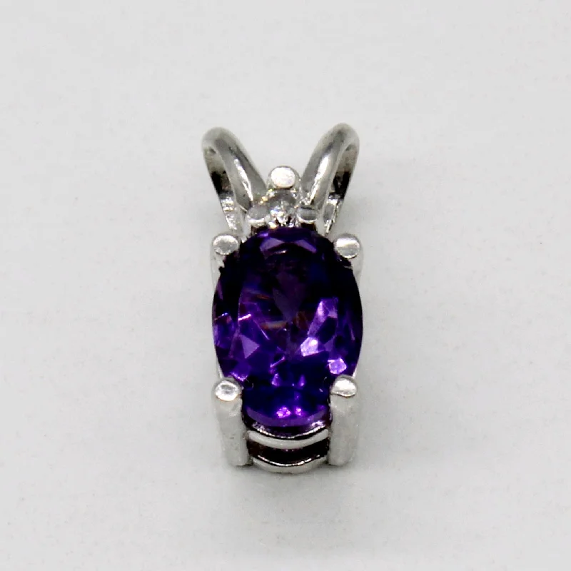 moonstone engagement ring boho Amethyst & Diamond Pendant | 0.63ct, 0.02ct |