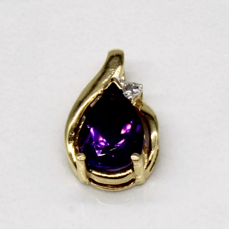 vintage crystal chandelier earrings Amethyst & Diamond Pendant | 1.00ct, 0.01ct |