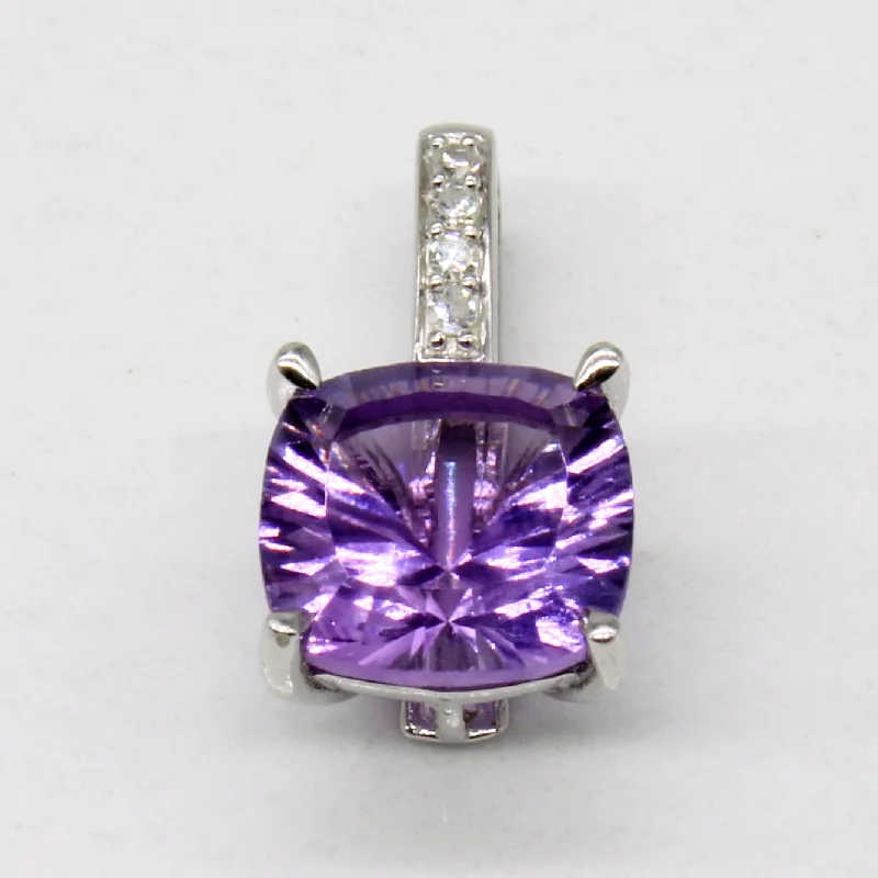 gothic bat ring sterling silver Amethyst & Diamond Pendant | 1.70ct, 0.02ctw |