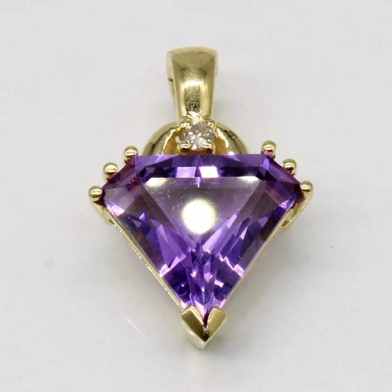 oval blue sapphire ring Amethyst & Diamond Pendant | 3.50ct, 0.03ct |