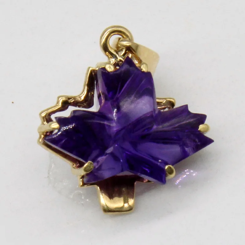 aquamarine and diamond wedding ring Amethyst Maple Lead Pendant | 3.00ct |