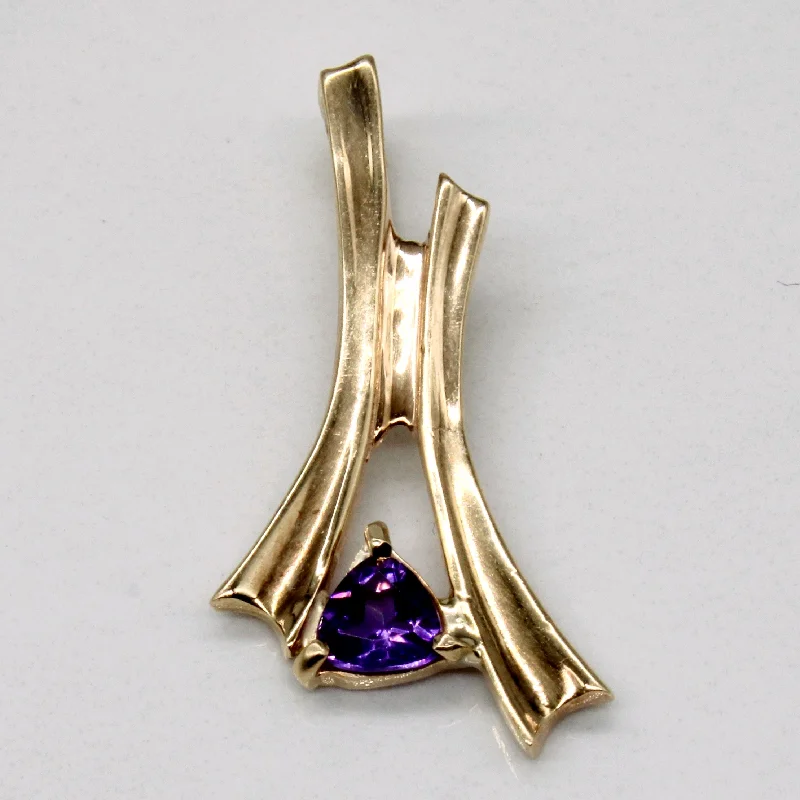 vintage diamond brooch Amethyst Pendant | 0.50ct |