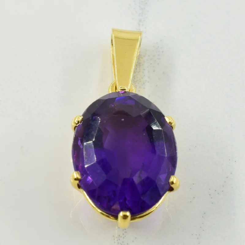 rose gold initial pendant necklace Amethyst Pendant | 5.60ct |
