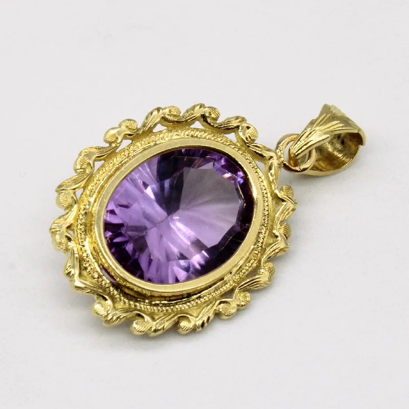 vintage rose gold engagement ring Amethyst Pendant | 7.50ct |