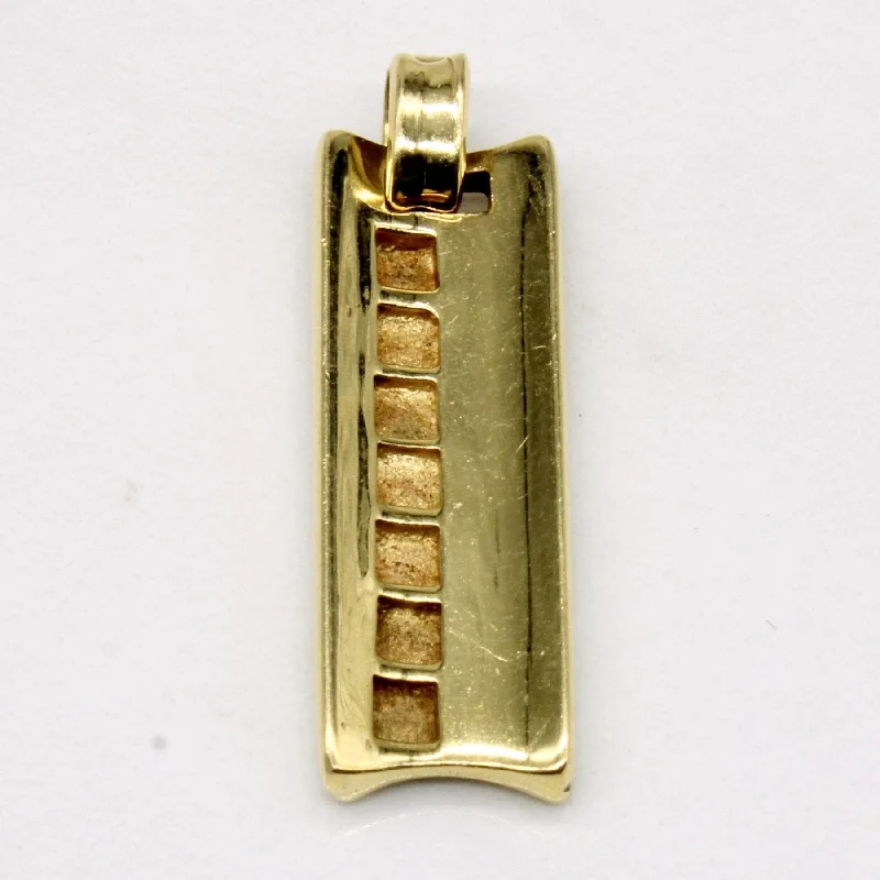 'Birks' 18k Yellow Gold Colum Pendant