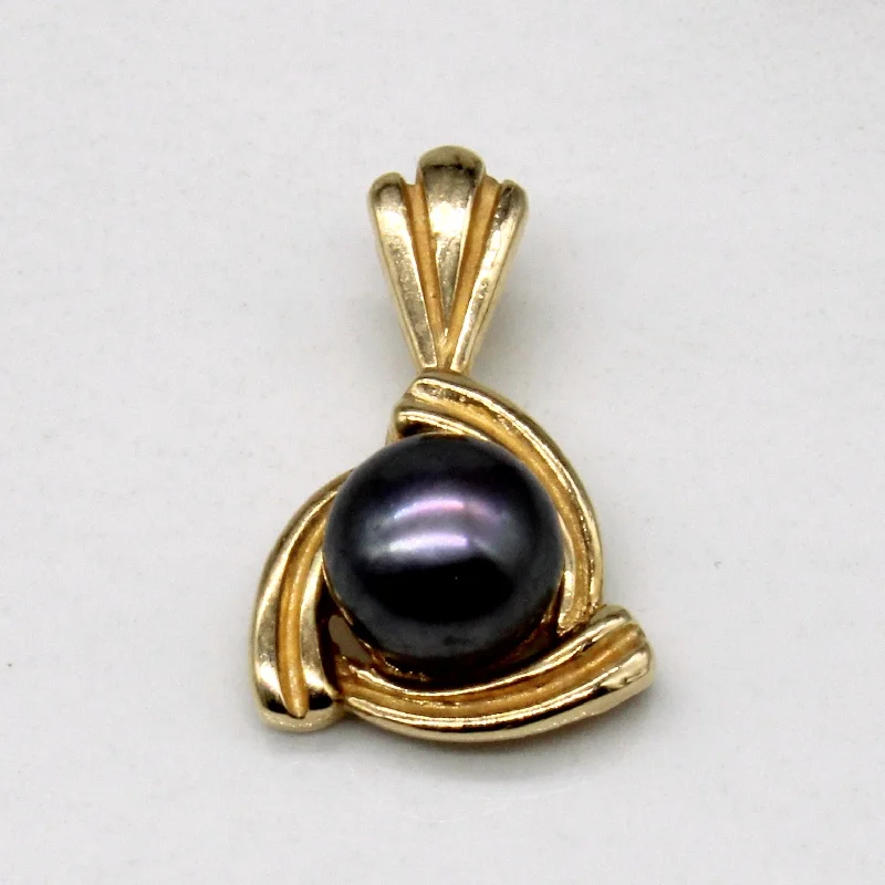 celestial sun and moon pendant Black Pearl Pendant
