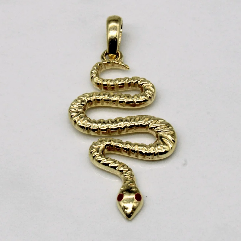 men’s black diamond cufflinks Carnelian Snake Pendant | 0.02ctw |