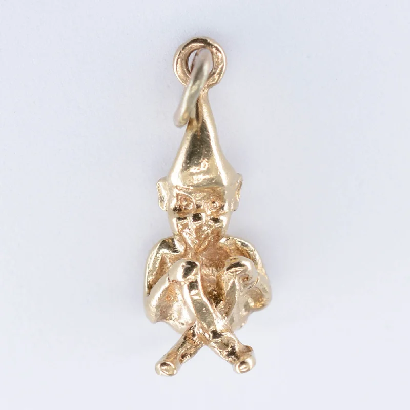 adjustable charm necklace 10k Gnome Charm
