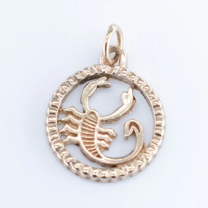 classic cubic zirconia pendant 10k Scorpio Charm