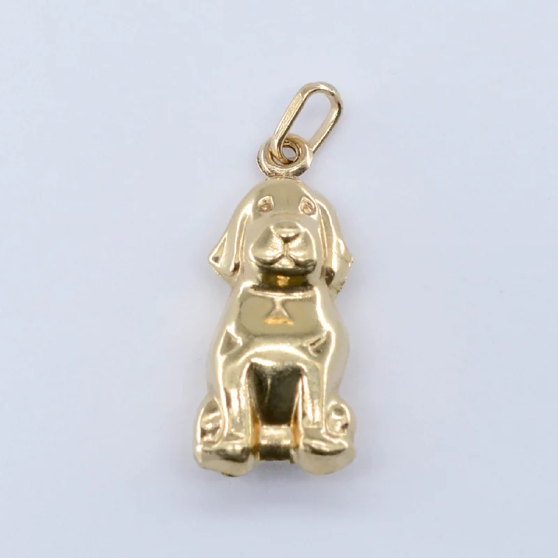 unique crystal bar necklace 18k Dog Charm