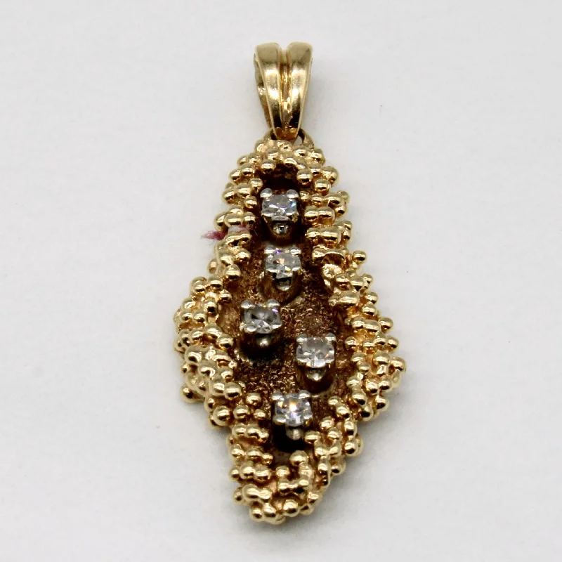 vintage rose gold cameo pendant Custom Diamond Pendant | 0.15ctw |
