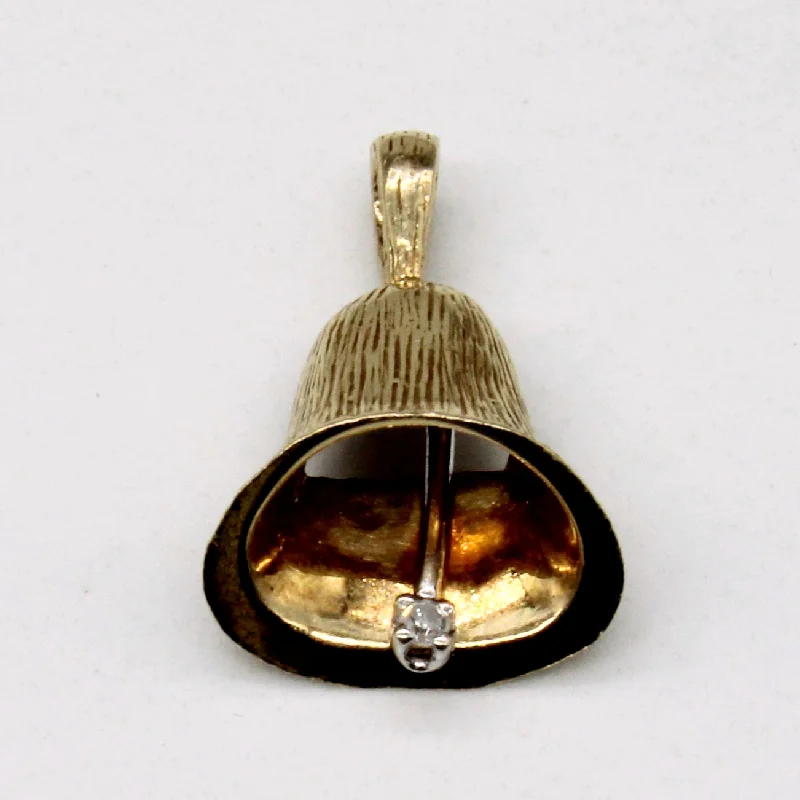 infinity knot wedding band Diamond Bell Pendant | 0.01ct |