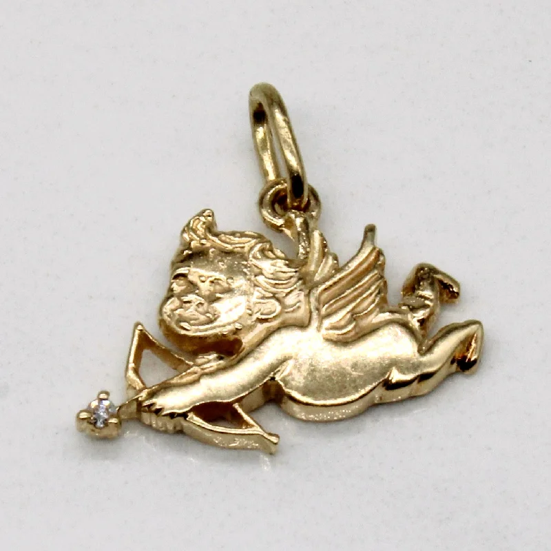 chunky statement cuff bracelet Diamond Cherub Pendant | 0.01ct |