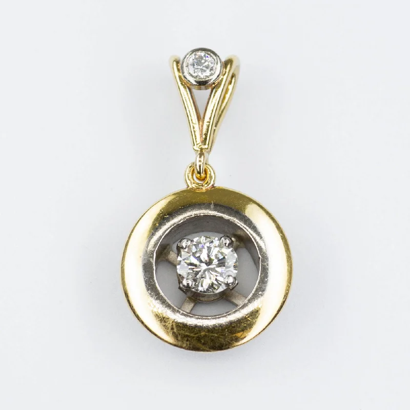 braided gold chain bracelet Diamond Circle Pendant | 0.33ctw |