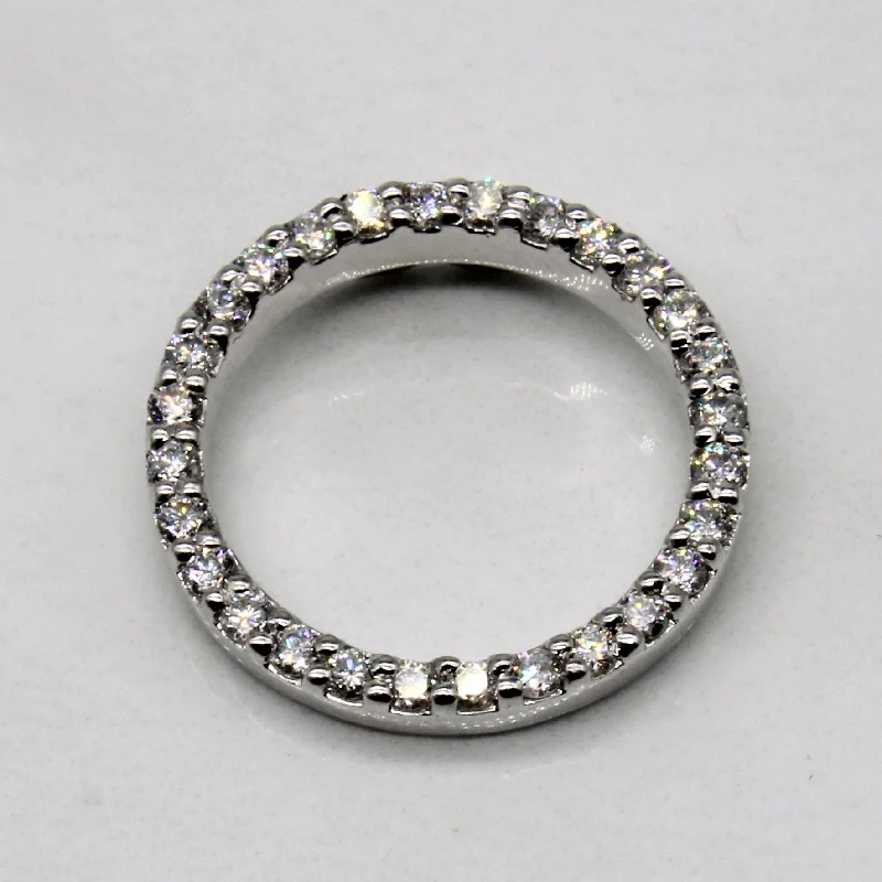 custom initial pendant necklace Diamond Circle Pendant | 0.42ctw |