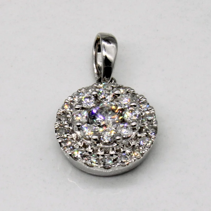 delicate marquise diamond band Diamond Circle Pendant | 0.50ctw |