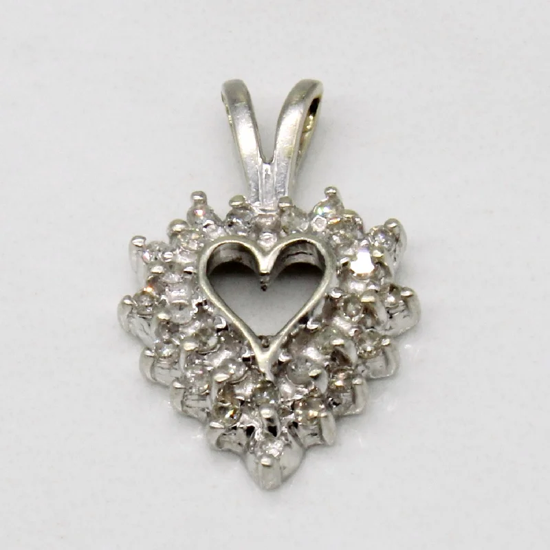 Diamond Cluster Heart Pendant | 0.10ctw |