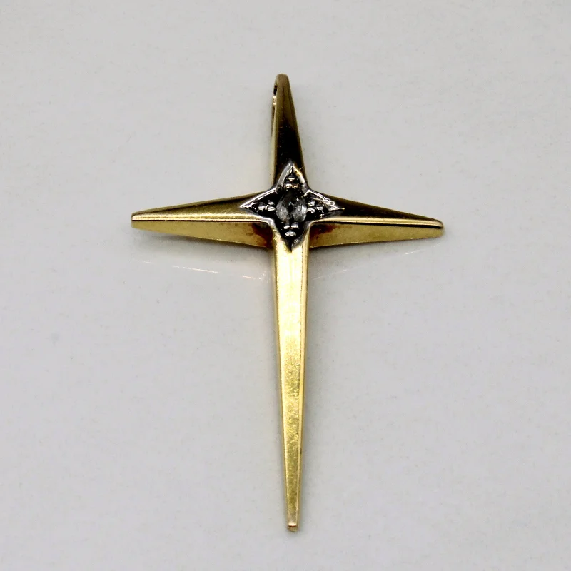 handmade resin flower earrings Diamond Cross Pendant | 0.05ct |