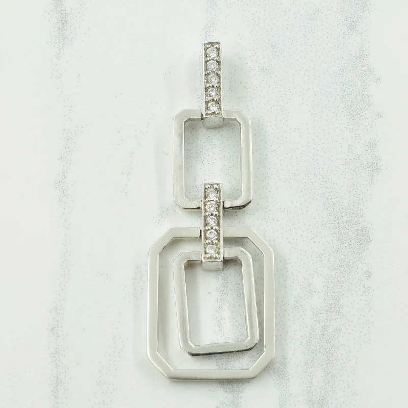 custom silver charm bracelet Diamond Drop Pendant | 0.10ctw |