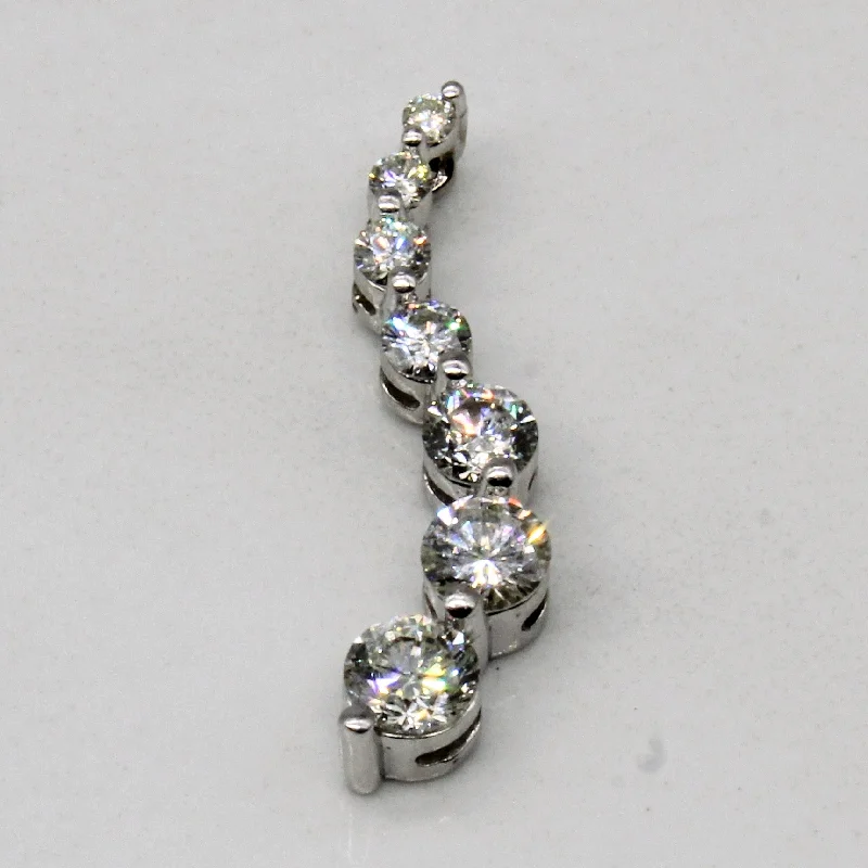 natural jade ring Diamond Drop Pendant | 0.75ctw |