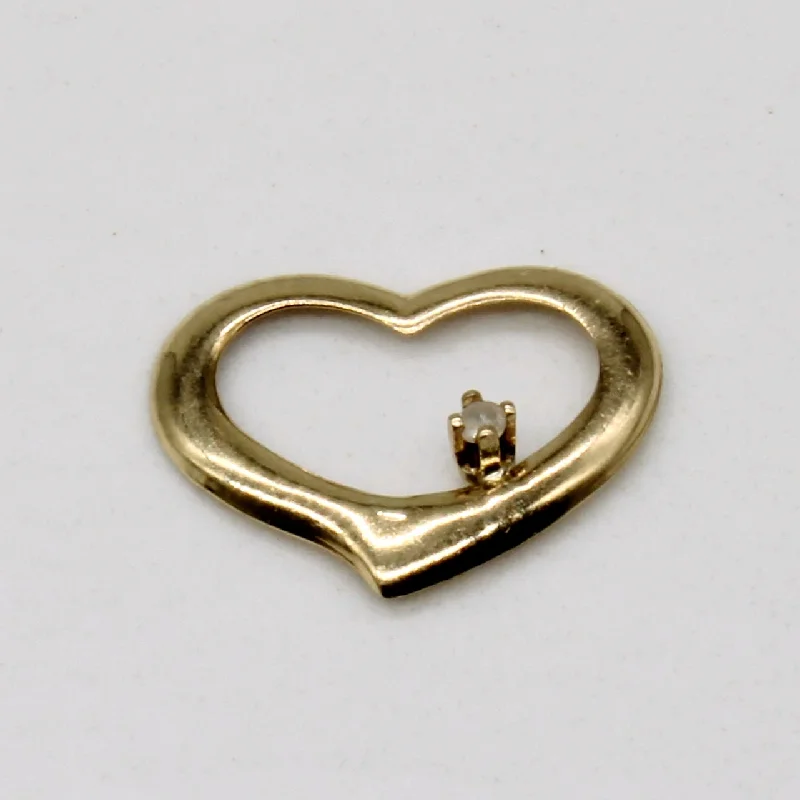 round cut diamond engagement ring Diamond Heart Charm | 0.01ct |