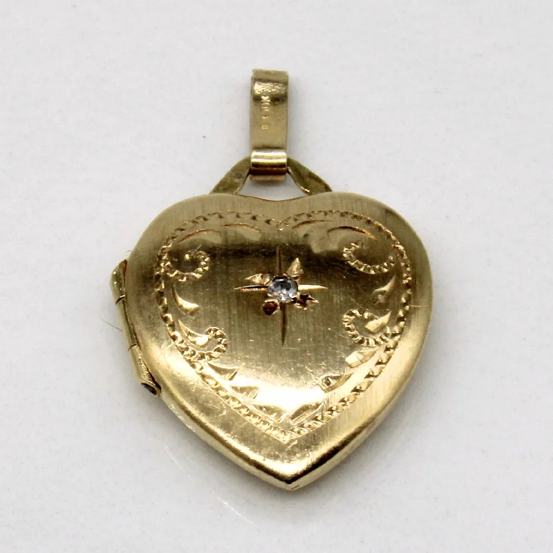 black onyx men’s signet ring Diamond Heart Locket | 0.01ct |