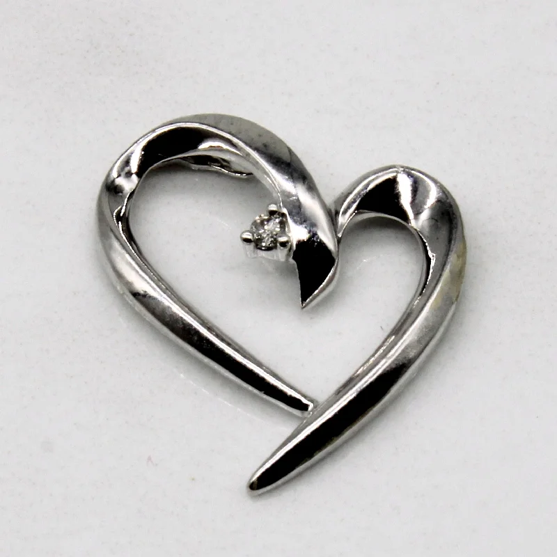 luxury diamond anniversary band Diamond Heart Pendant | 0.01ct |