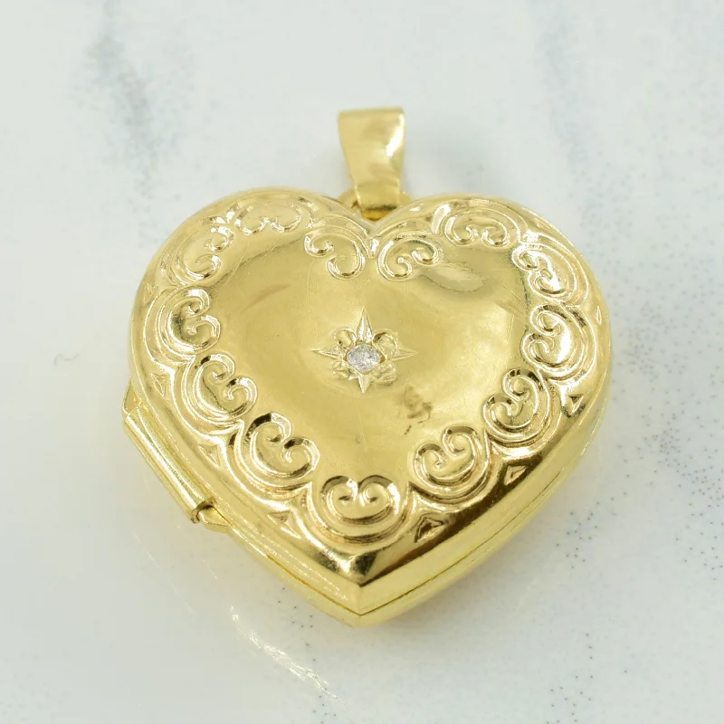 white topaz stacking rings Diamond Heart Shaped Locket | 0.01ct |
