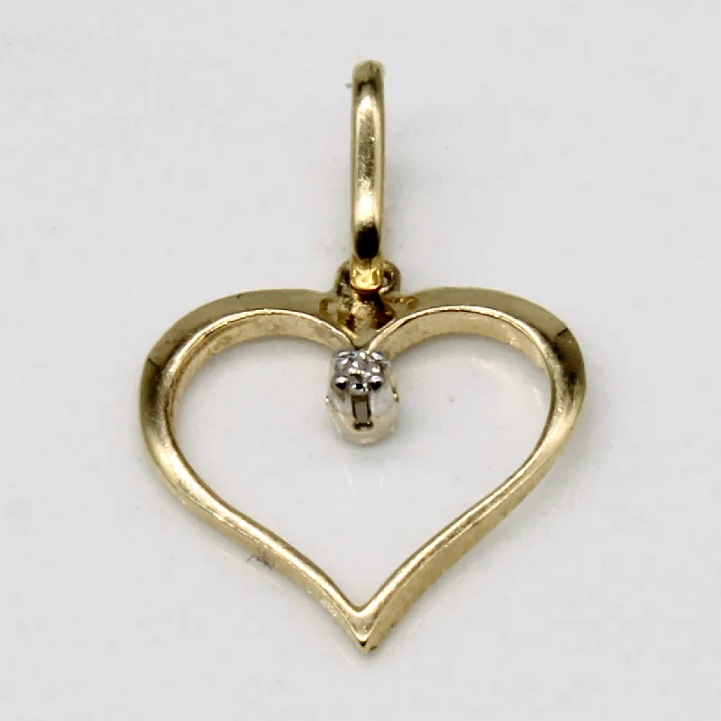 oval cut engagement ring platinum Diamond Heart Pendant | 0.01ct |