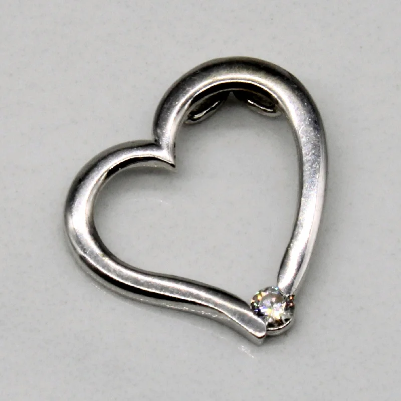 bold gothic vampire ring Diamond Heart Pendant | 0.04ct |