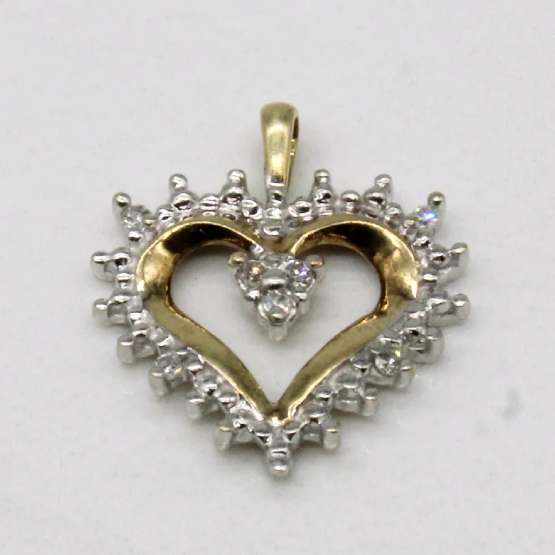 handcrafted beaded hoop earrings Diamond Heart Pendant | 0.04ctw |