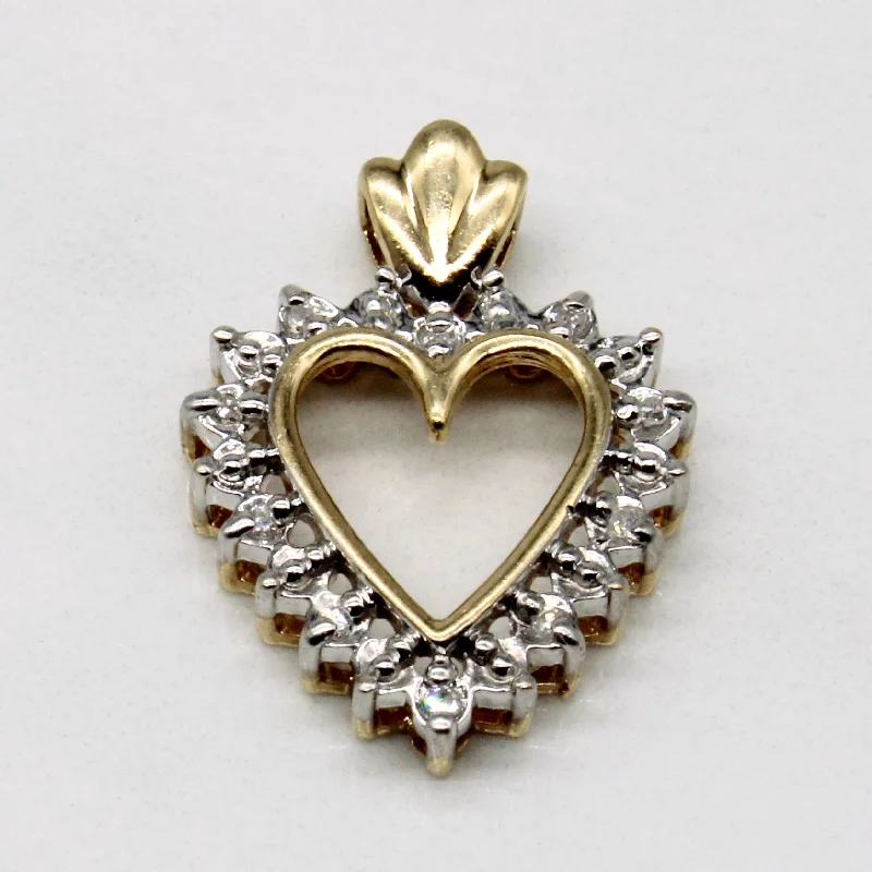 statement gold cuff earrings Diamond Heart Shaped Pendant | 0.05ctw |