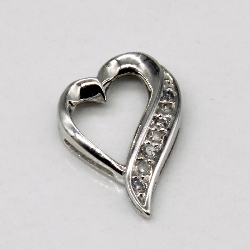 minimalist black pearl necklace Diamond Heart Pendant | 0.05ctw |