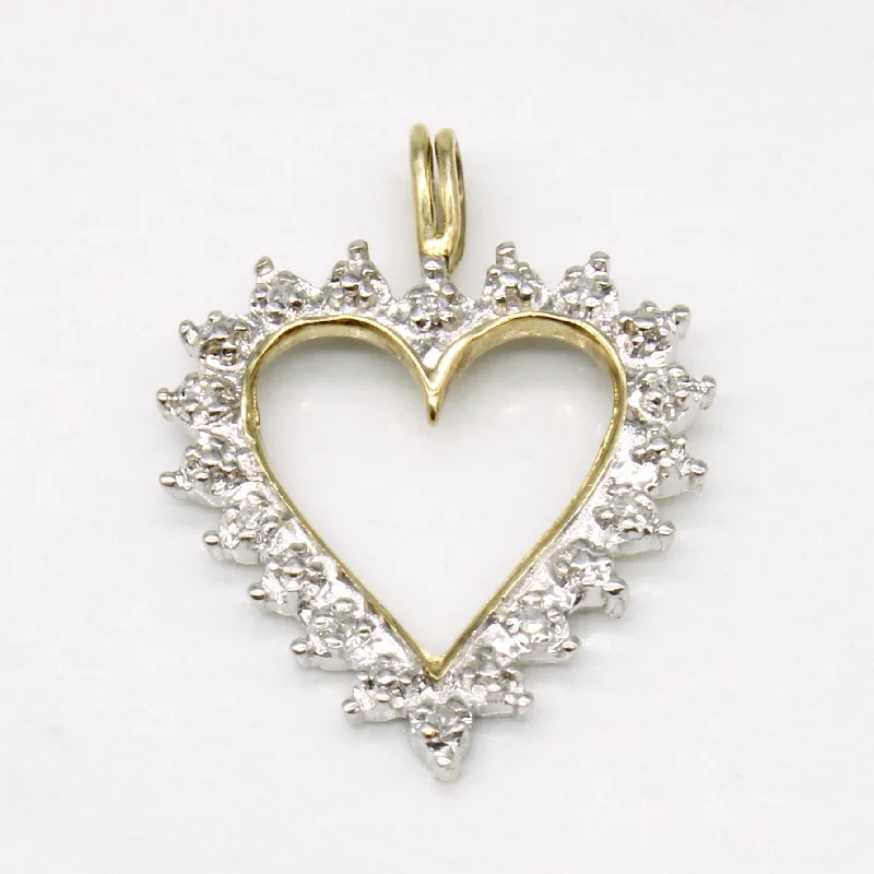 minimalist rose gold stacking rings Diamond Heart Pendant | 0.05ctw |