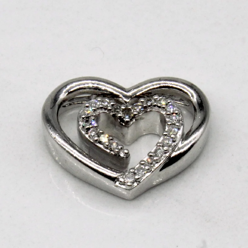 vintage diamond drop necklace Diamond Heart Pendant | 0.06ctw |